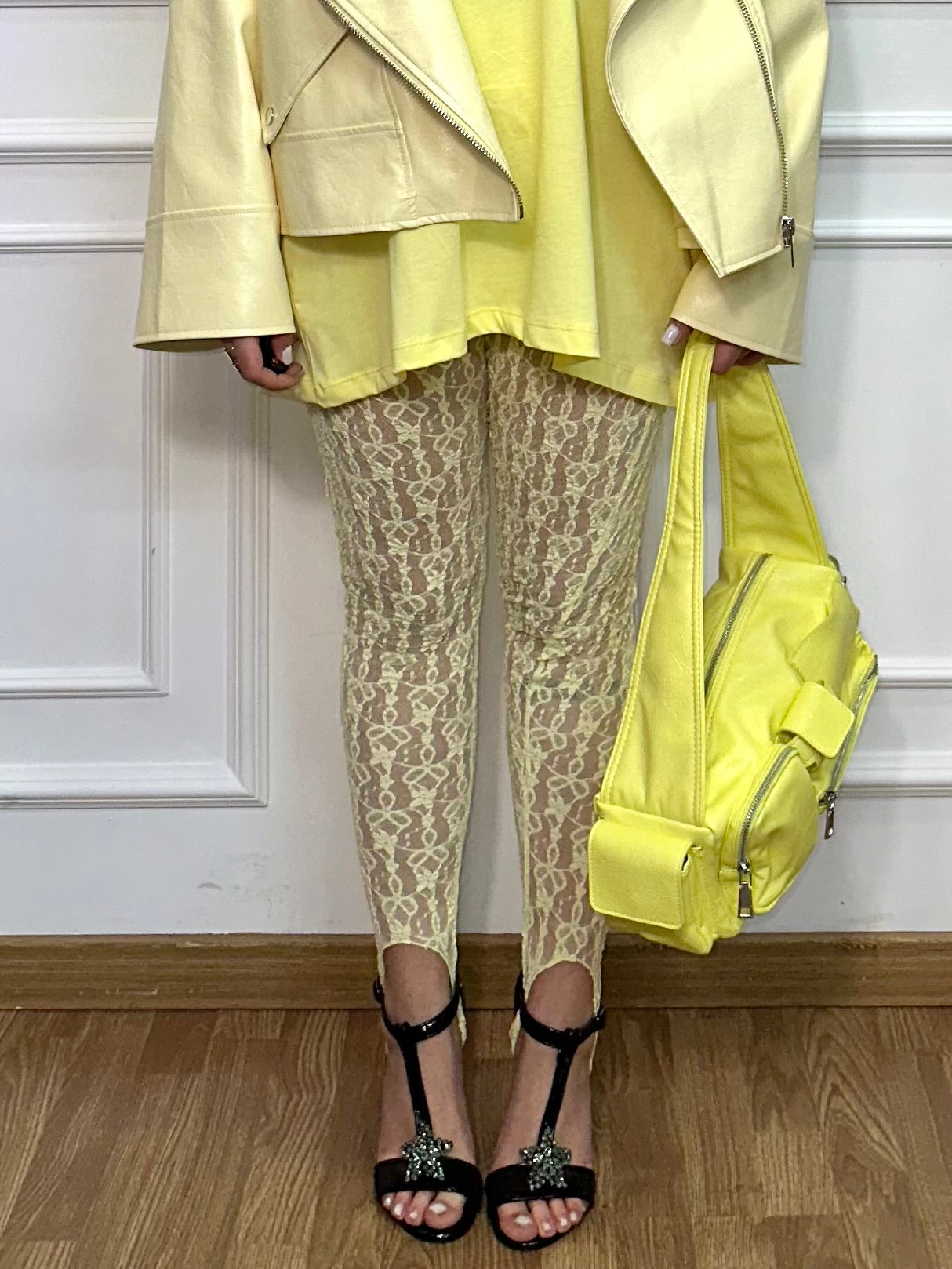 Collant ghetta pizzo