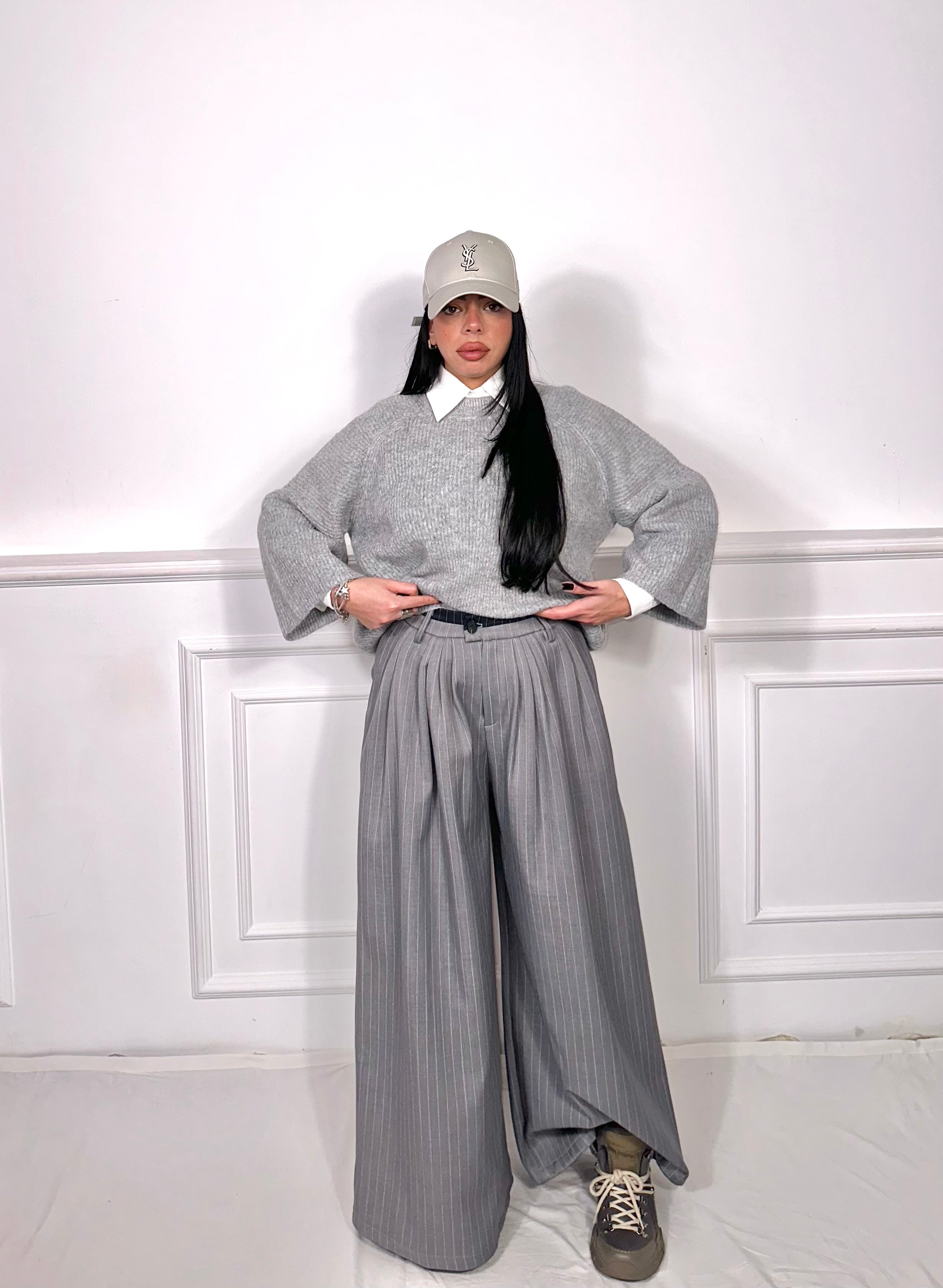 Pantalone Righe gesso