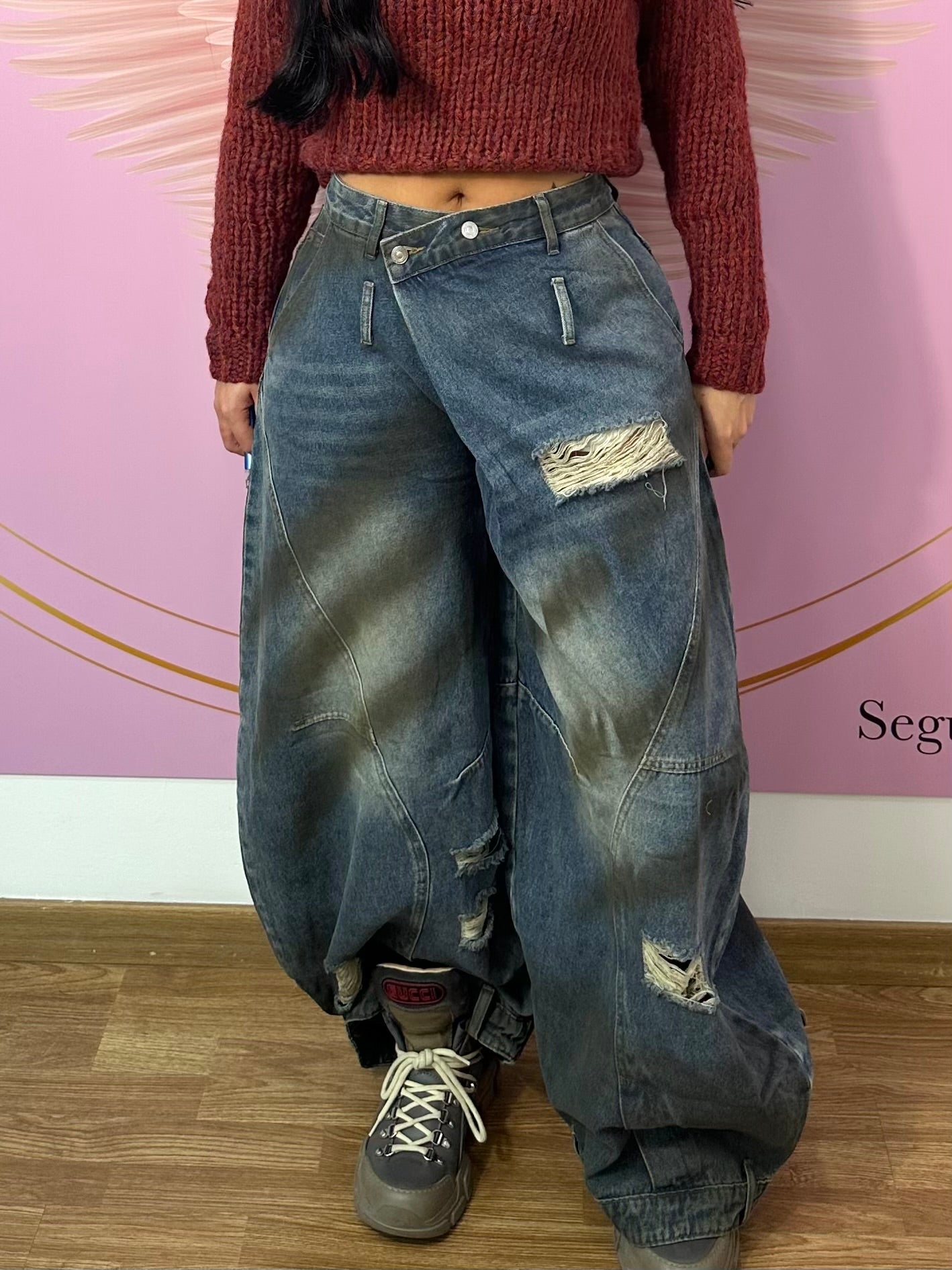 Jeans doppia chiusura