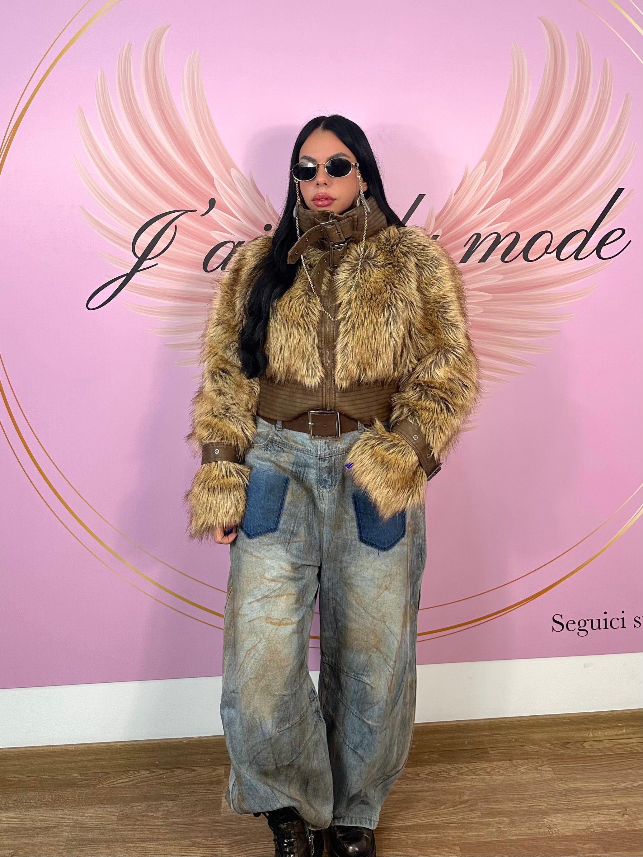 Jeans cintura camoscio