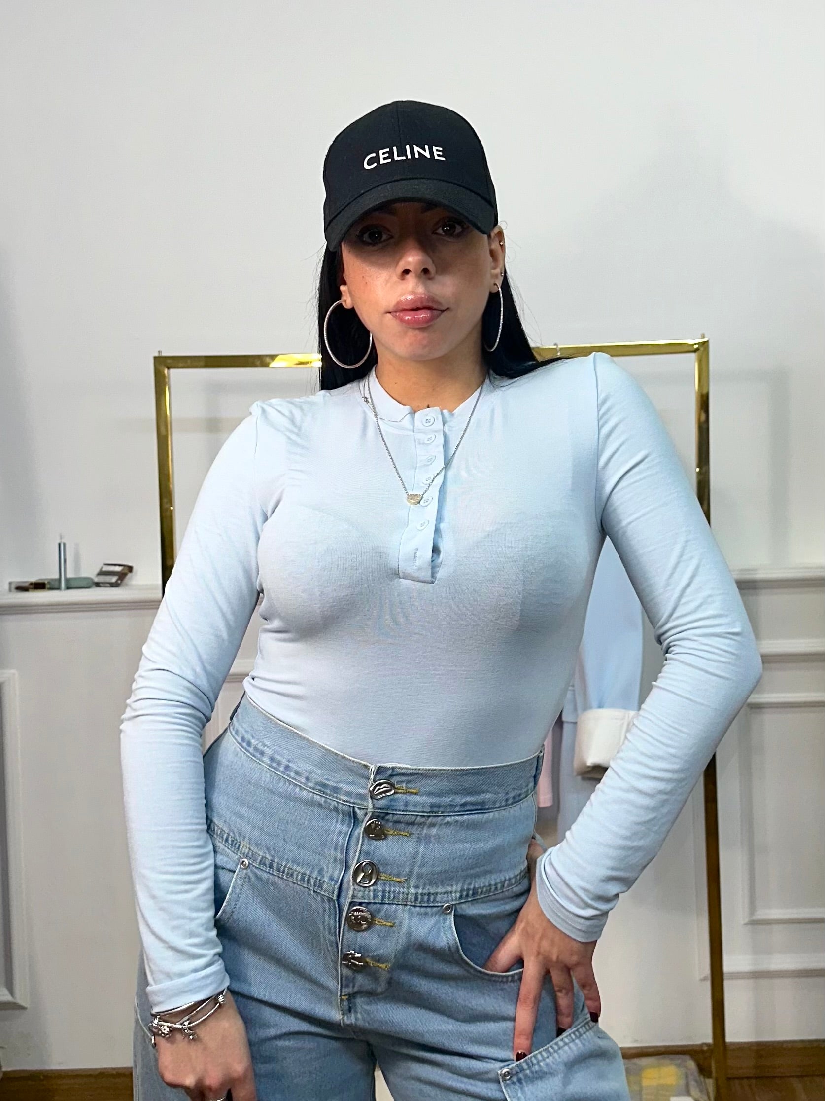 Maglia bottoni velata