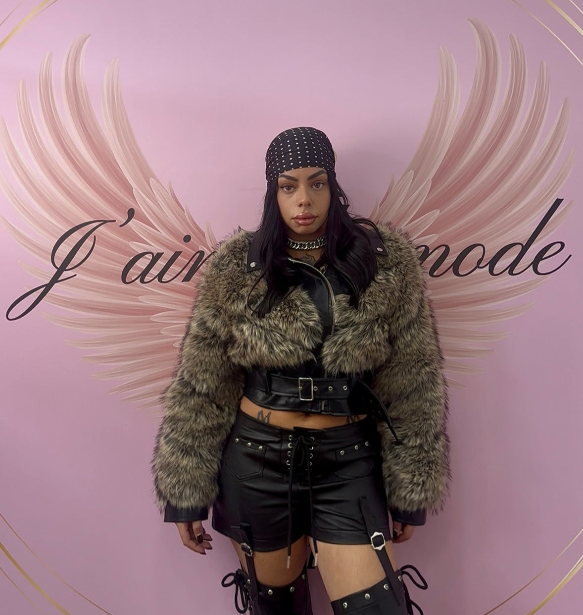 Chiodo ecopelle/ecopelliccia