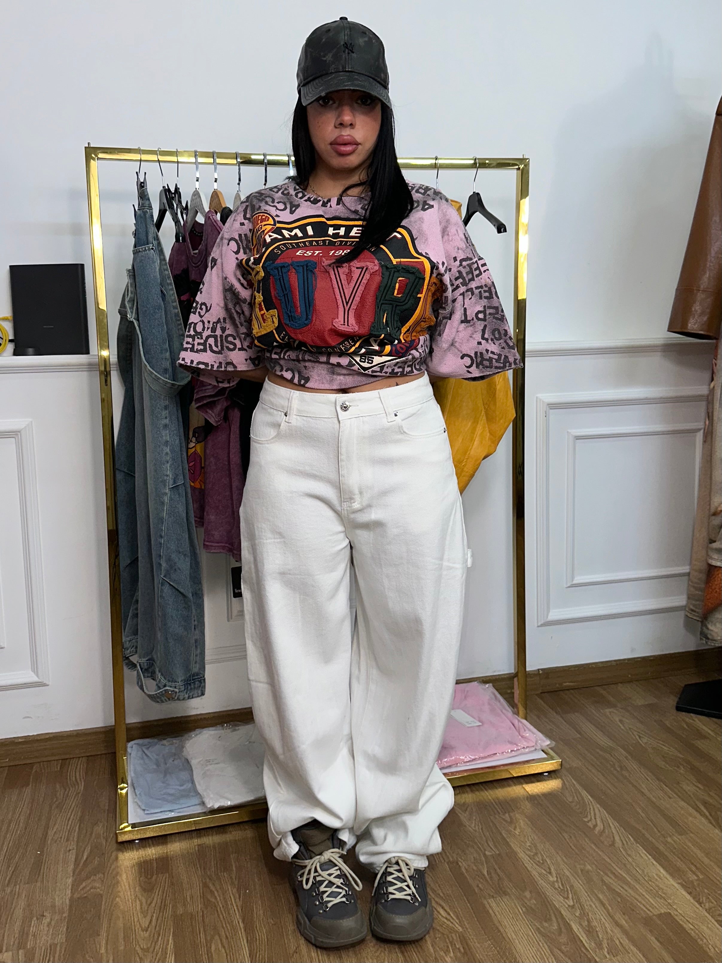 Jeans balloon bianco